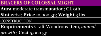 Bracers of Colossal Might
